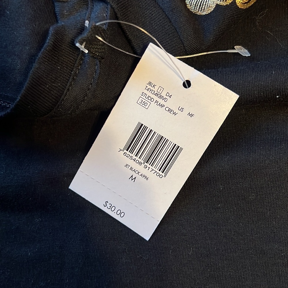 GUESS Black Tee with Gold Baroque Design M - Picture 4 of 5